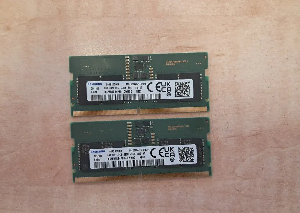 Pamäť Ram 2x 8GB SO DIMM 5600MHz PC5 1.10V