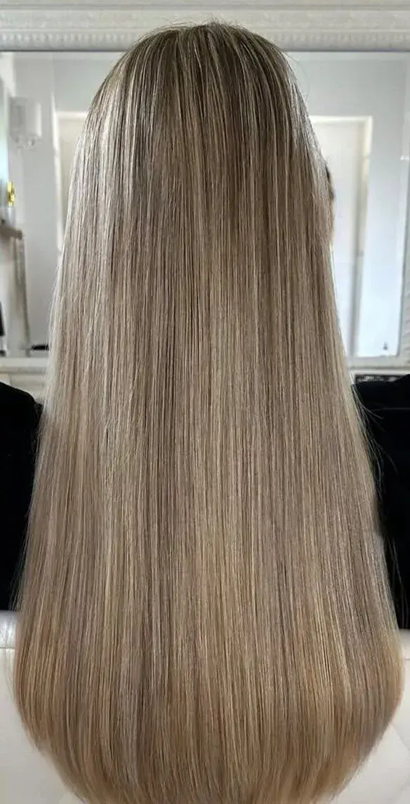 Vlasy na predĺženie ruske vlasy blond melir 50g 48cm