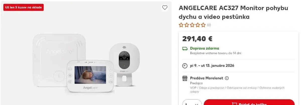 Monitor dychu + kamera AngelCare 527