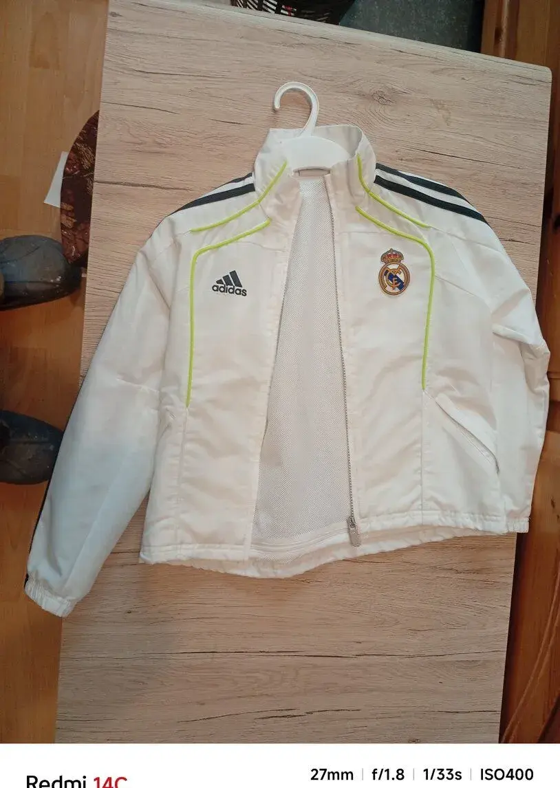 Originál retro bunda Adidas – Real Madrid (veľkosť 128 / 7-8