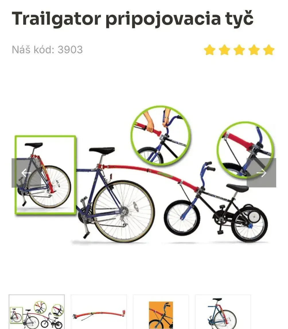 Vlecna tyc na bicykel