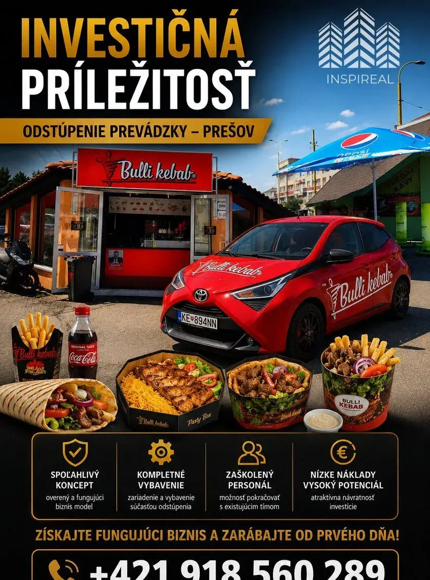 PREVÁDZKA RÝCHLEHO OBČERSTVENIA V CENTRE PREŠOVA - odstúpeni