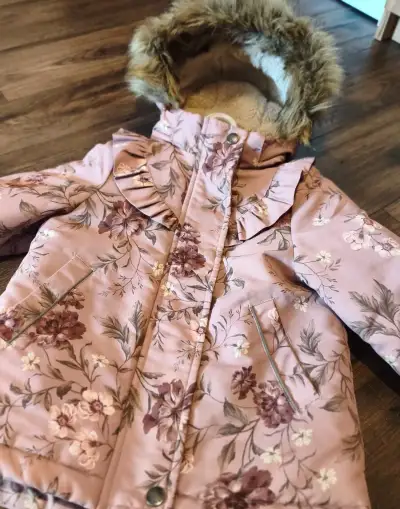 Newbie dievčenská ružovo fialová zimná bunda 86/92