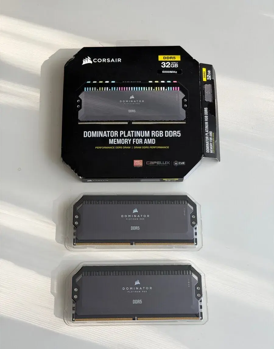 32GB DDR5 (2x16GB) Corsair Dominator Platinum 6000 CL30 RGB