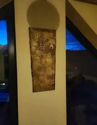 Drevený vypalovany obraz