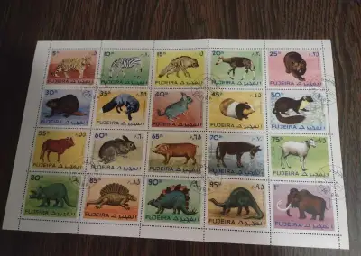 SAE emirát Fujeira blok známok 20 ks
