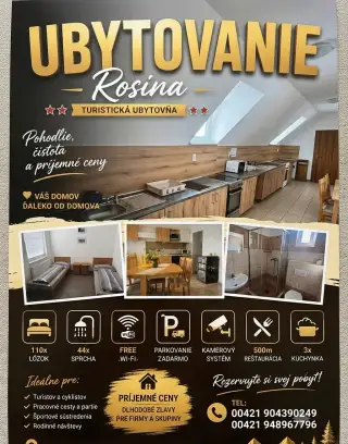 UBYTOVANIE PRI ŽILINE -ROSINA