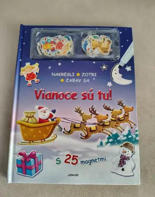 Kniha s magnetkami Vianoce sú tu