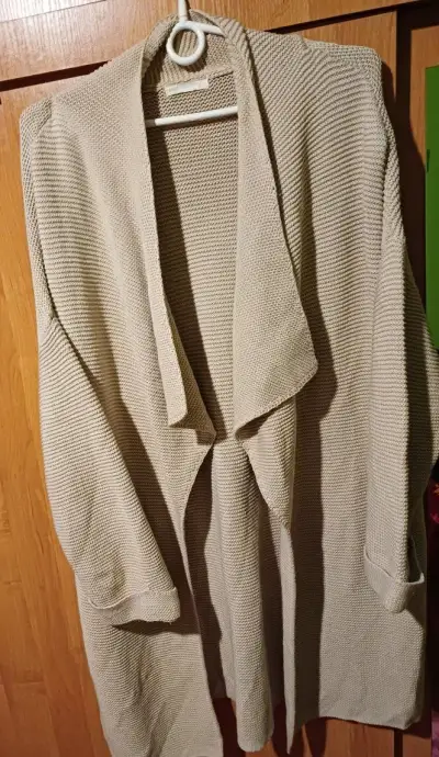 Béžový kardigan pre moletky xxl