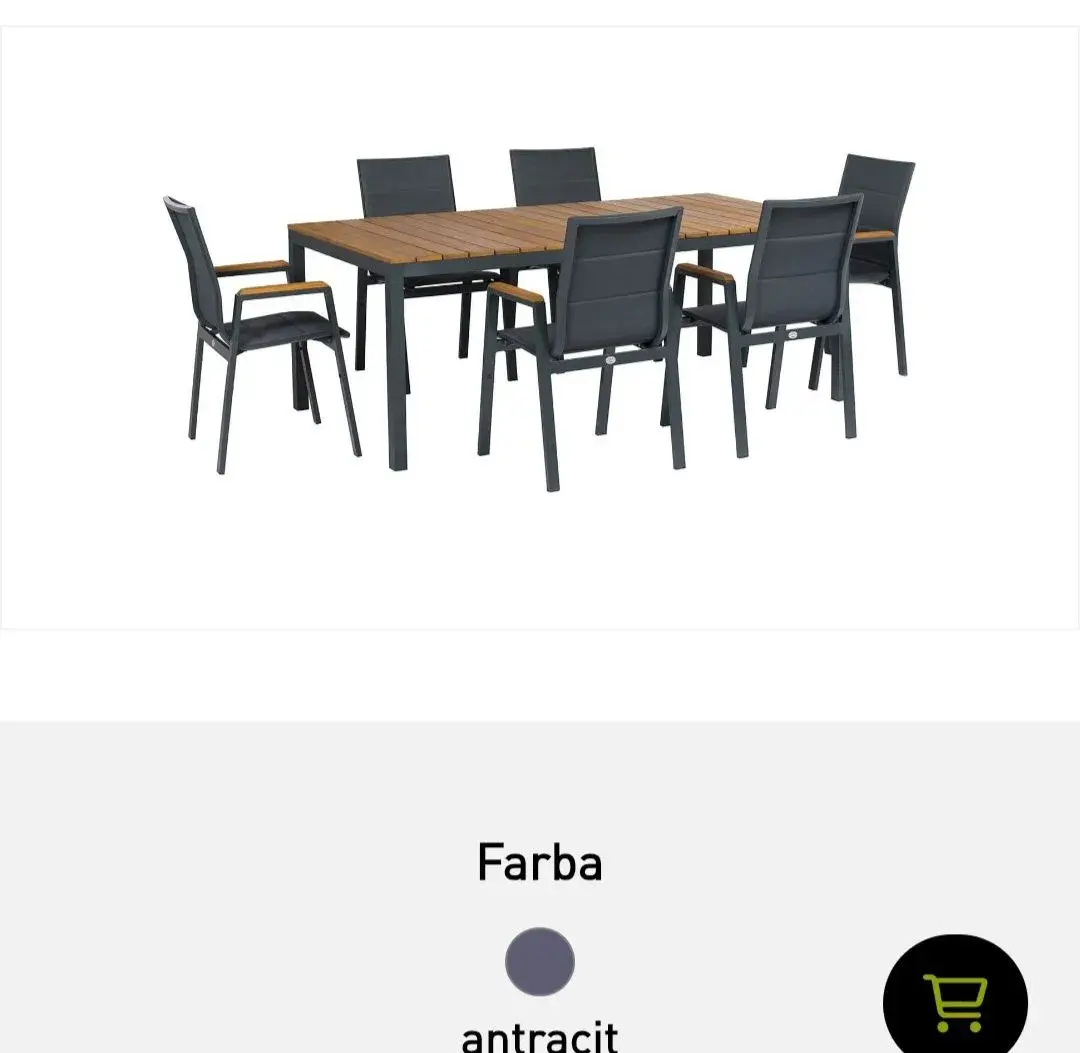 Nový záhradný stôl so stoličkami