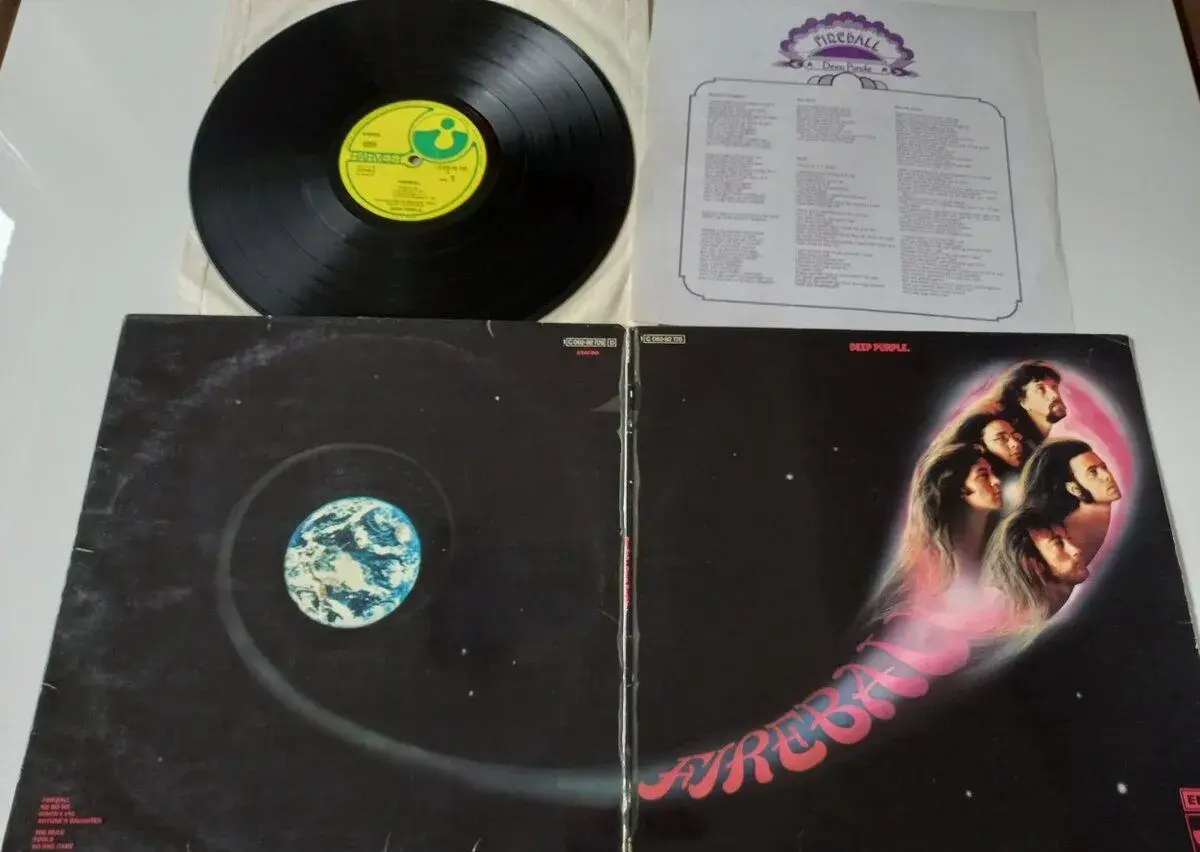 DEEP PURPLE „Fireball „ /Harvest , 1971/rozkl obal, pozn: sk