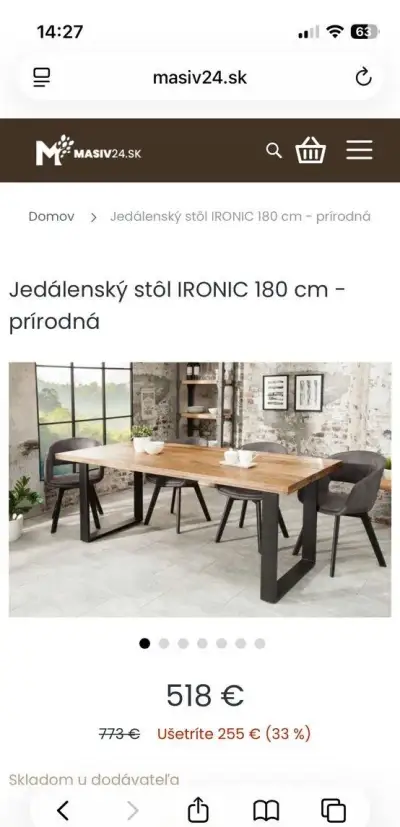 Dreveny jedalensky stol