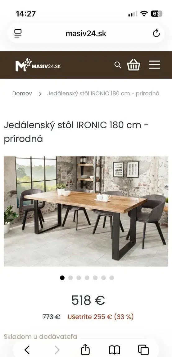 Dreveny jedalensky stol