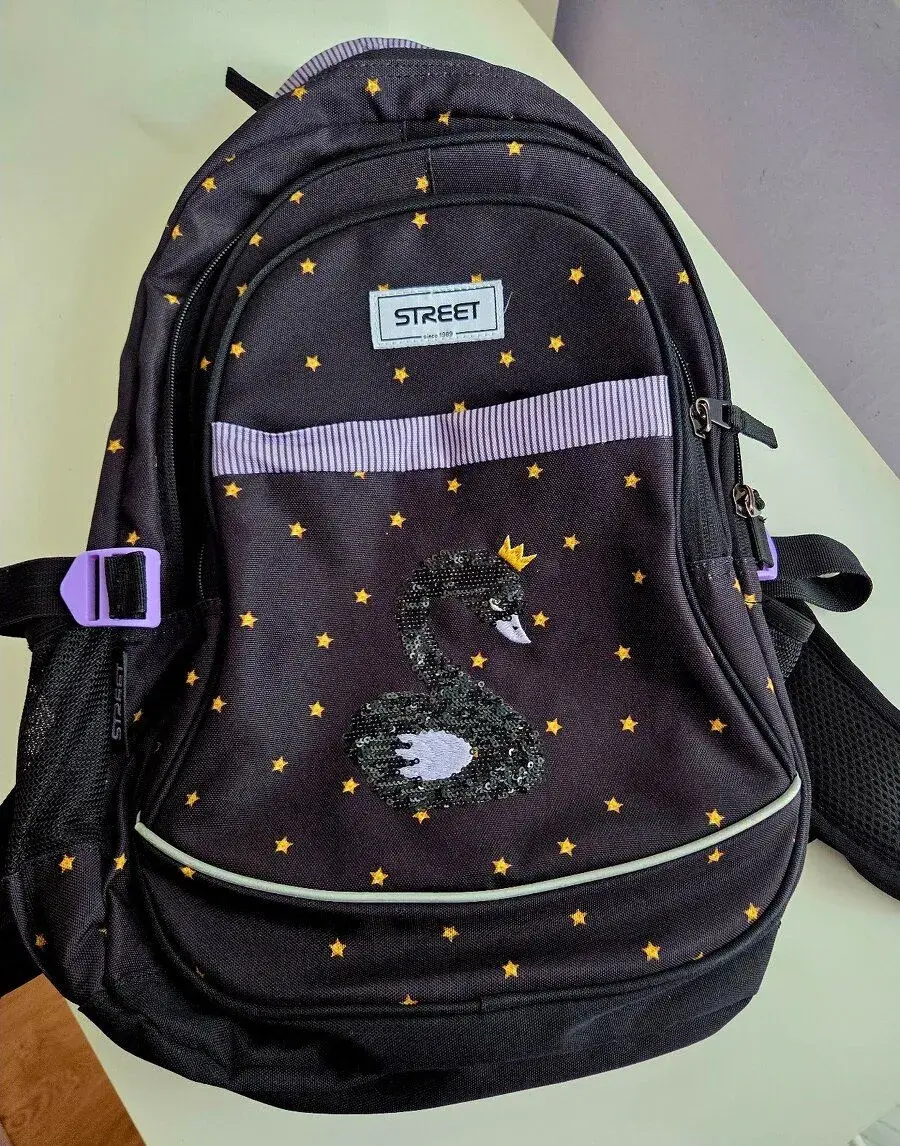 Školská taška pre dievča STREET motív labuť
