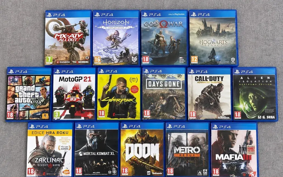 PS4 hry – Hogwarts Legacy, Mafia II, GTA V, Cyberpunk