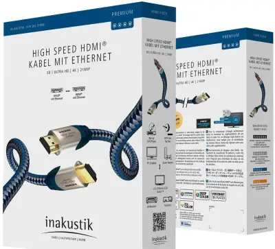 Inakustik Premium II 2 m Modrá Hi-Fi Video kábel