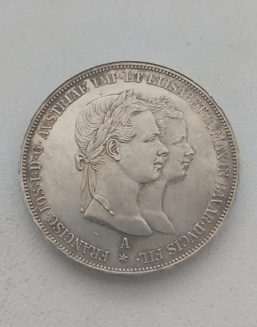 Mince 2 zlatnik 1854 A svadba F.J.