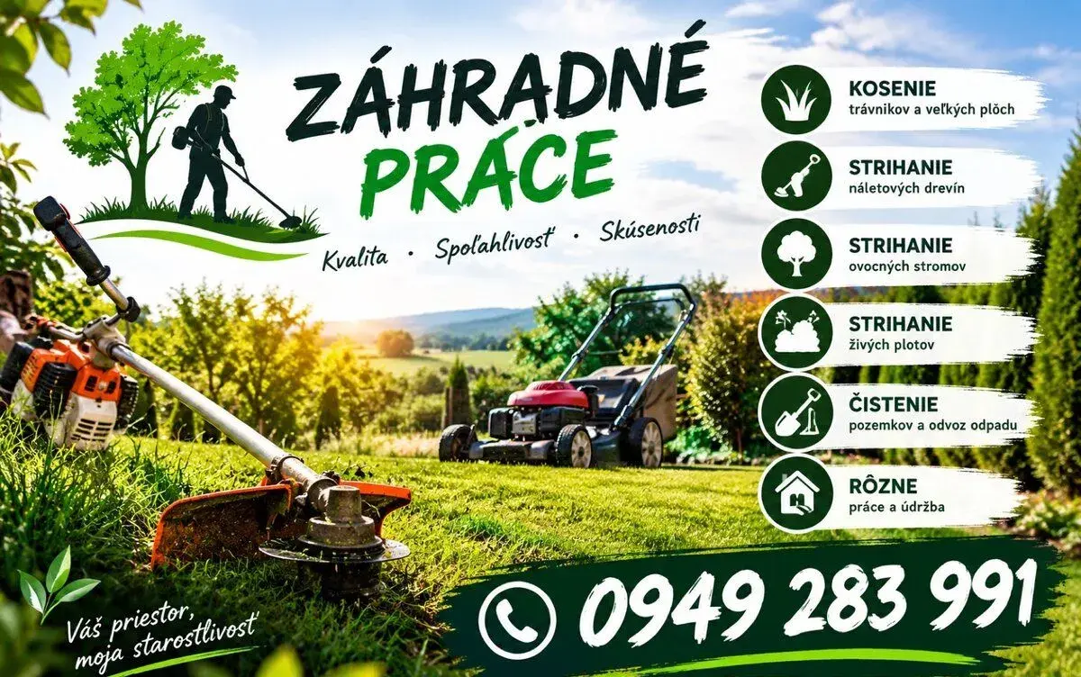 ZÁHRADNÉ PRÁCE – KOSENIE, STRIHANIE PLOTOV