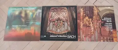 LP vinylové platne Strauss a Johann Sebastian Bach