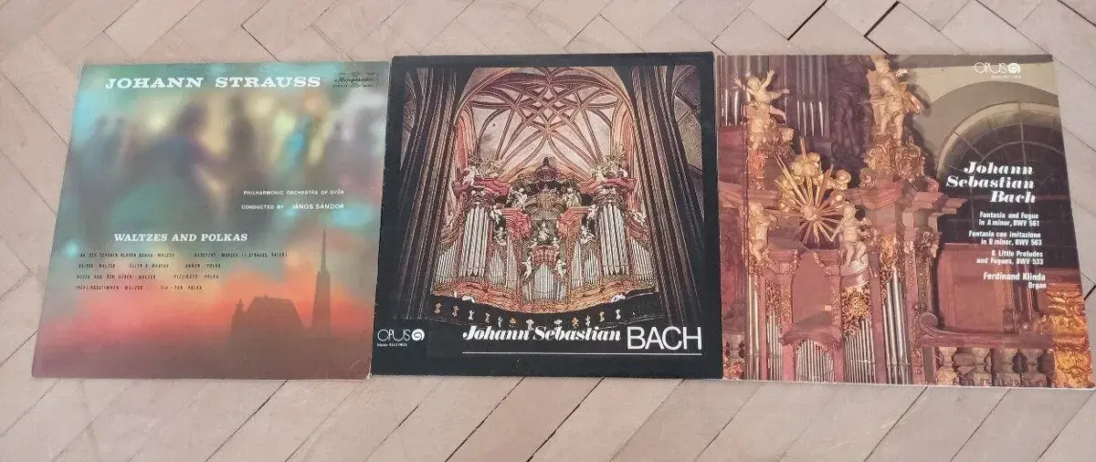 LP vinylové platne Strauss a Johann Sebastian Bach