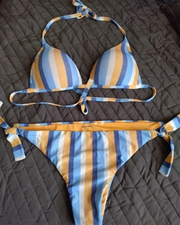 NOVE Calzedonia trblietave pasikave damske bikini