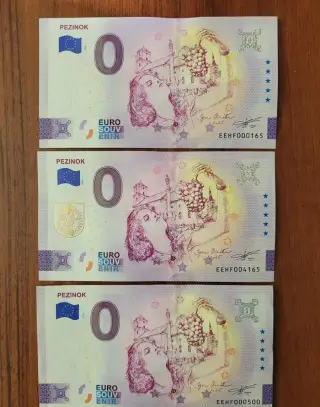 0 eurová bankovka, 0€ bankovky Pezinok