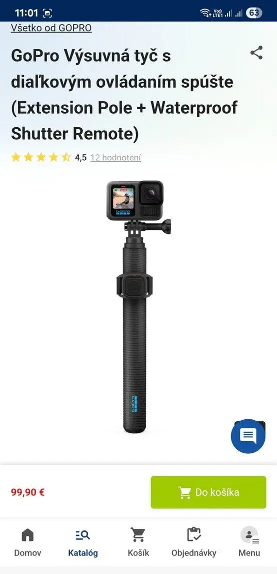 GoPro hero selfie tič 127cm