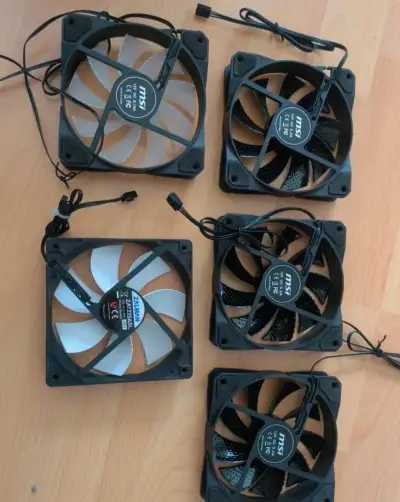 Sada 5x nový 120mm ventilátor MSI + Zalman