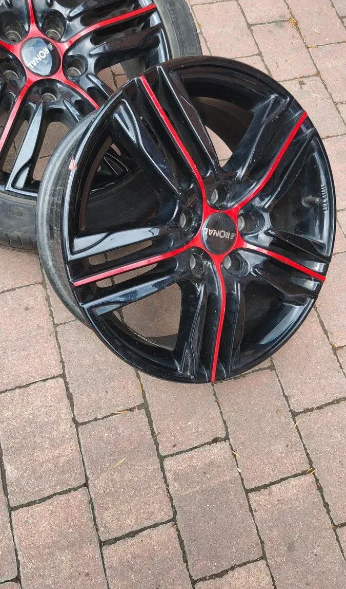 R57 MCR hliníkové disky 7,5x17 5x114,3 ET50 JETBLACK-RED SPO