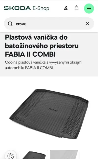 Plastová vanička Fabia 2 combi