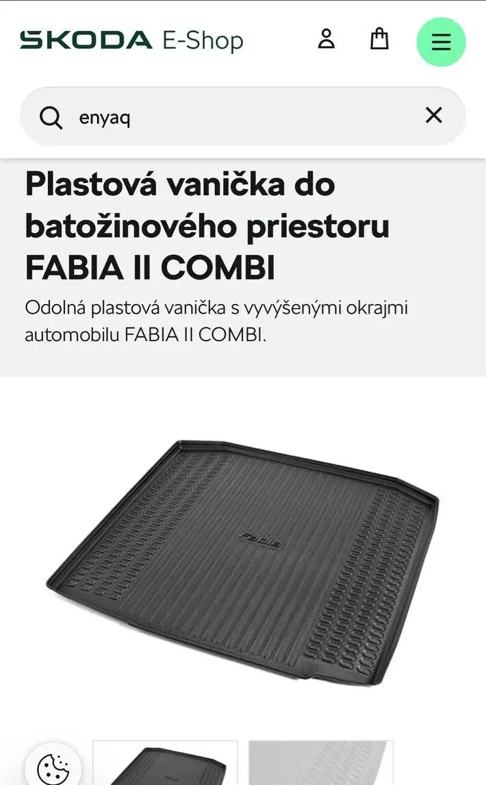 Plastová vanička Fabia 2 combi