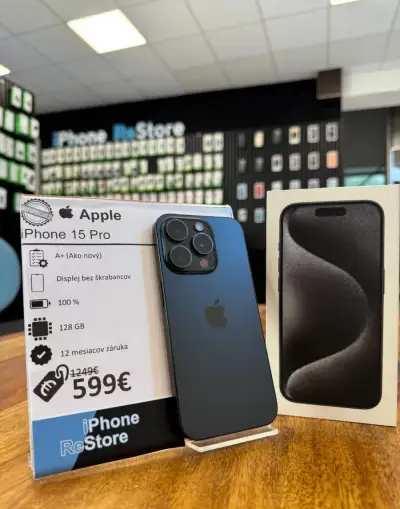 iPhone 15 Pro 128GB Black Titanium - 100% 🔋Zaruka 1 Rok