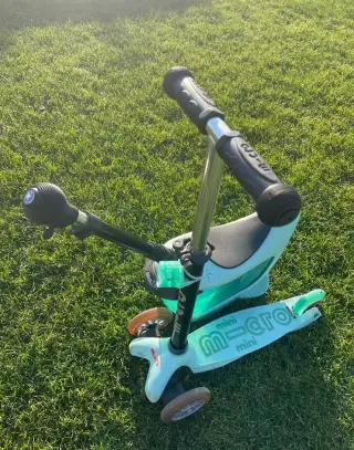 Micro Mini 2go Deluxe plus mint, kolobezka, odrážadlo