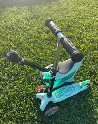 Micro Mini 2go Deluxe plus mint, kolobezka, odrážadlo