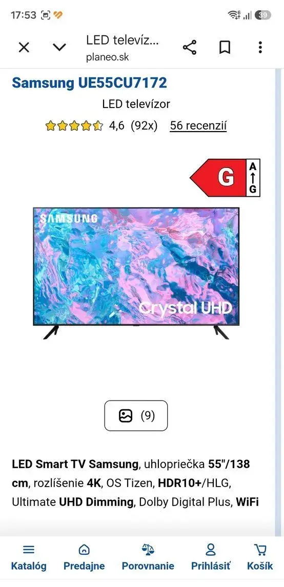 Smart TV SAMSUNG 138 cm