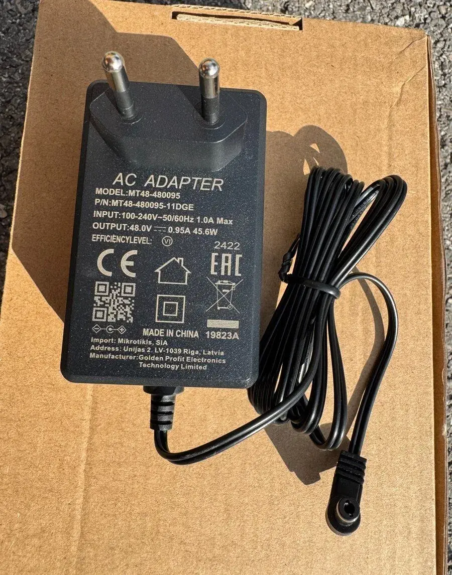 Kvalitné DC Adaptére Mikrotik 24V 0.8A , 48V 1A