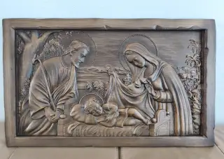 Drevený obraz Sväta rodina 62×37cm