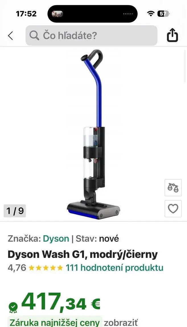 Dyson WashG1 – revolučný mop na podlahu (Top stav / v záruke