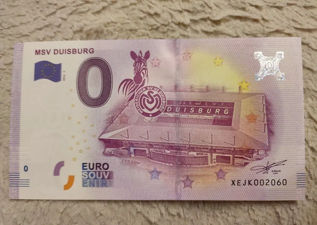0€ bankovka MSV Duisburg