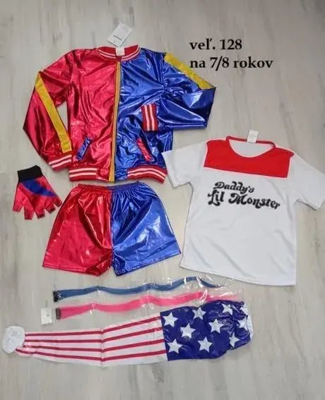 Nový kostým Harley Quinn s visačkou na 7/8 rokov