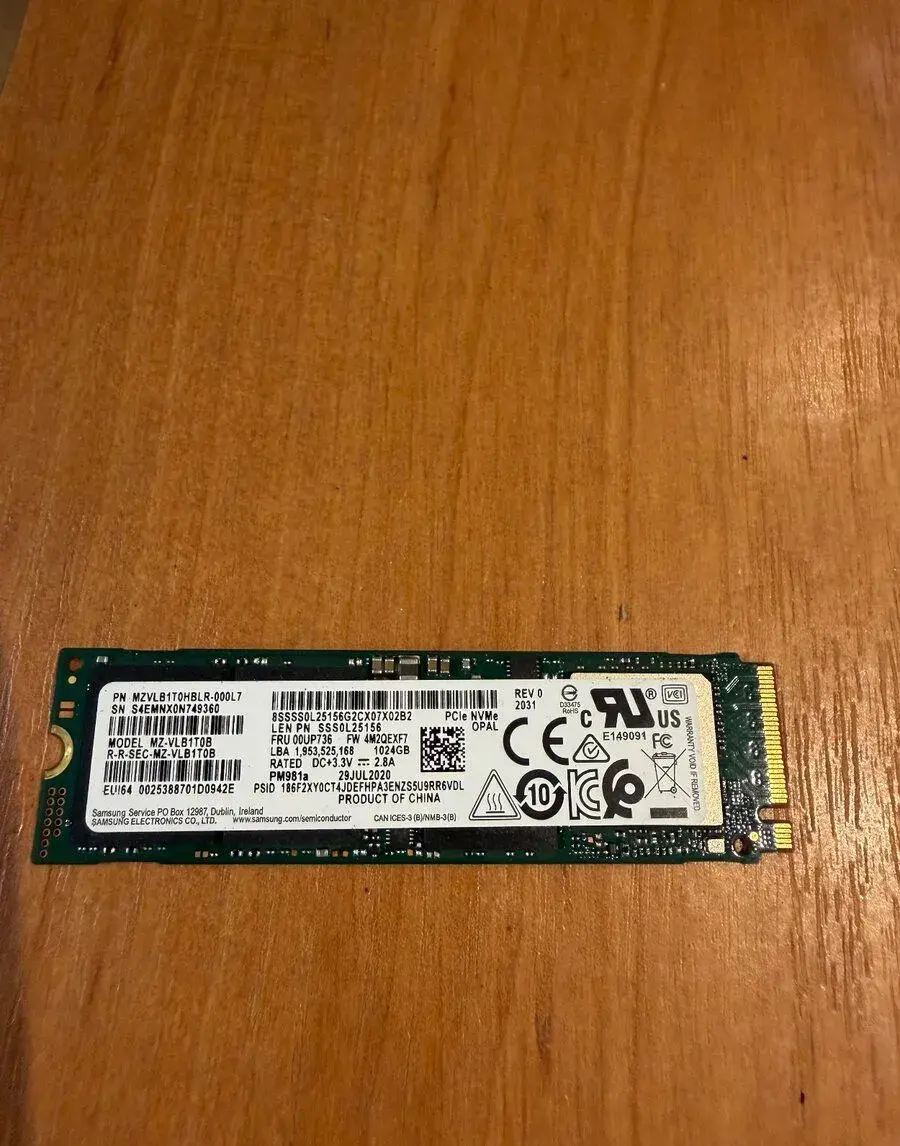 Samsung SDD 1TB NVME