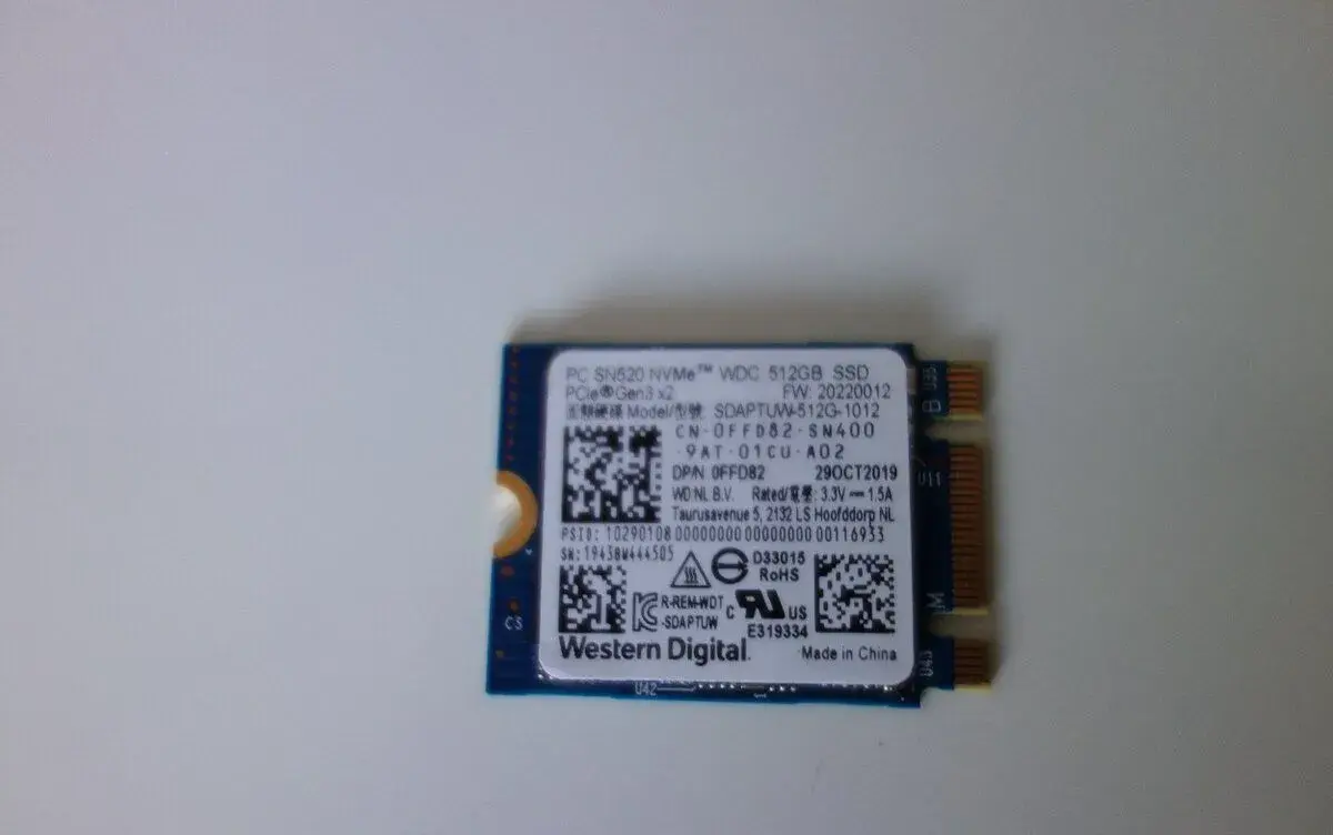 512GB SSD WD PC SN520 NVMe