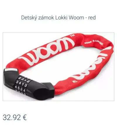 Zámok na bicykel WOOM