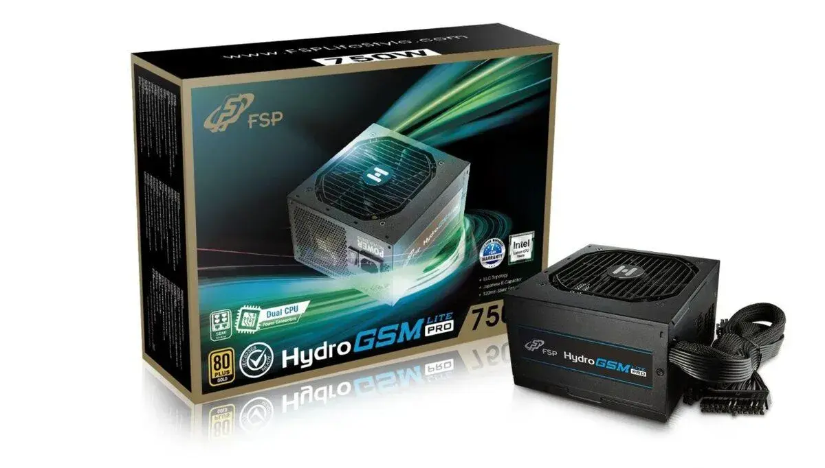 Zdroj FSP Hydro GSM Lite PRO 750W, 80 Plus Gold, semi