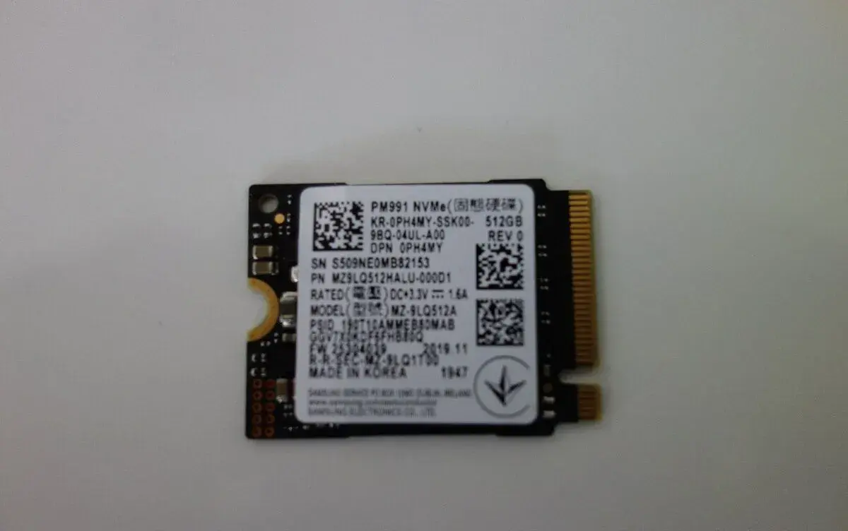 512GB SSD SAMSUNG PM991 NVMe