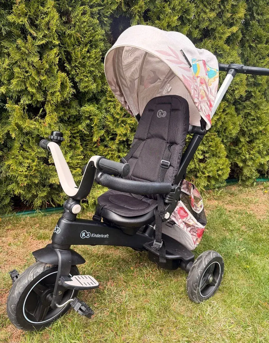 KINDERKRAFT - Detská trojkolka 5v1 EASYTWIST béžová/čierna