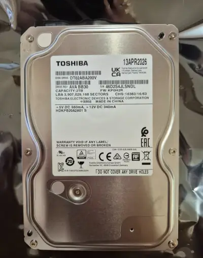 HDD 3,5" 2TB TOSHIBA NEPOUŽITÝ