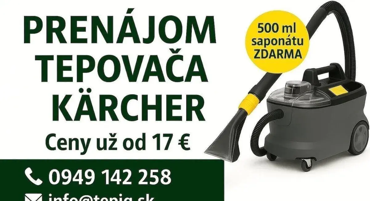 Prenájom tepovača KARCHER Bratislava