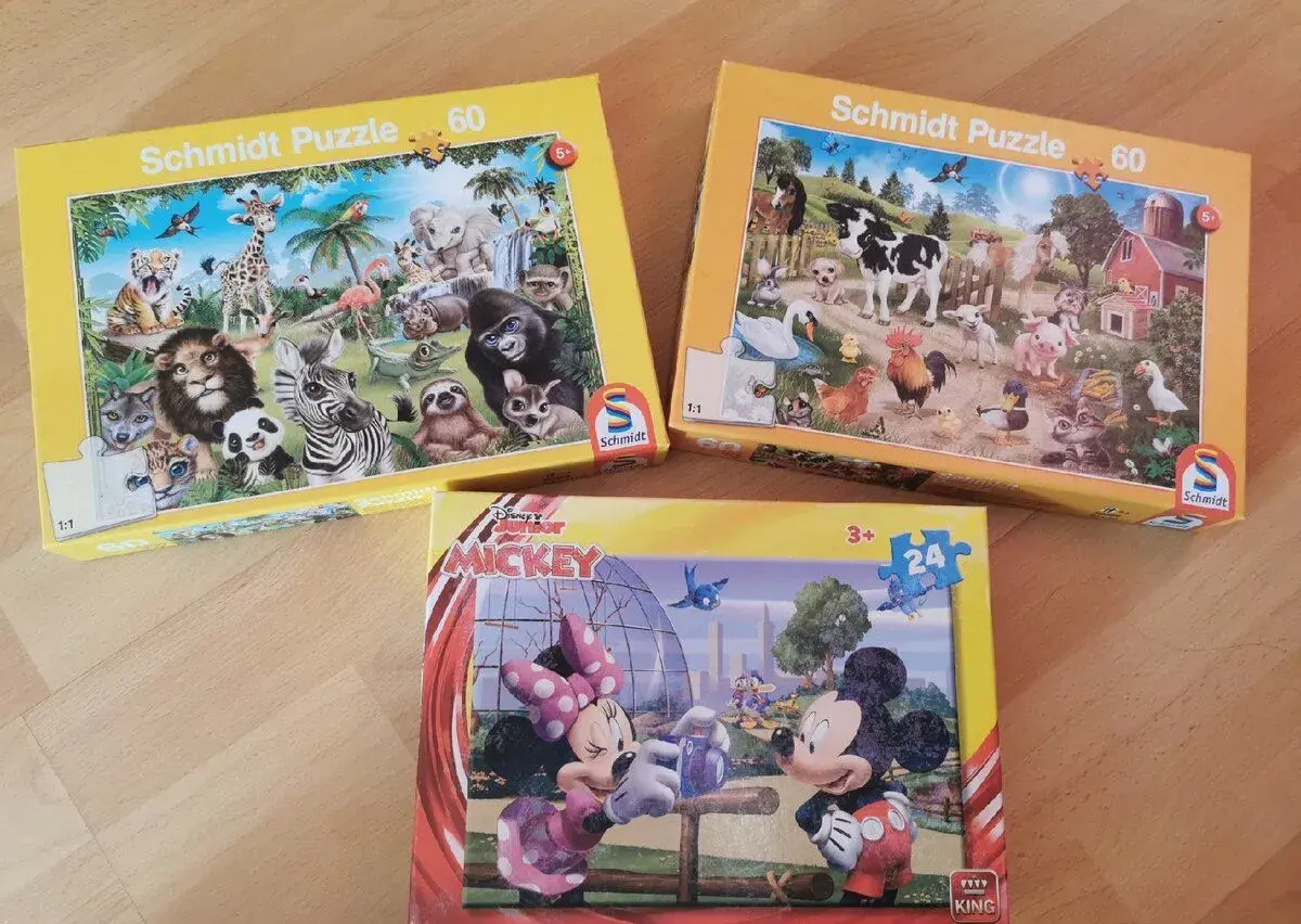 Detské puzzle 3ks