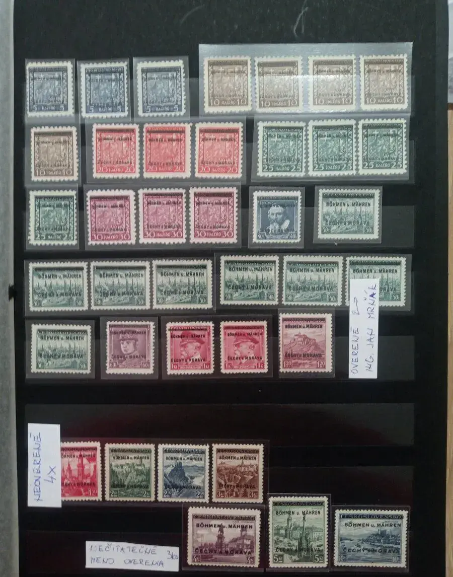 poštové známky- Protektorát Čechy a Morava , 1939-1945